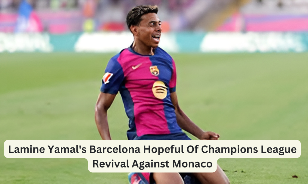 Lamine Yamal, le jeune prodige de Barcelone, en action lors d'un match de Ligue des Champions. Yamal, à seulement 17 ans, est déjà un joueur clé pour l'équipe, démontrant ses talents exceptionnels et sa capacité à faire la différence sur le terrain. Ses performances prometteuses suscitent des comparaisons avec la légende du club, Lionel Messi.