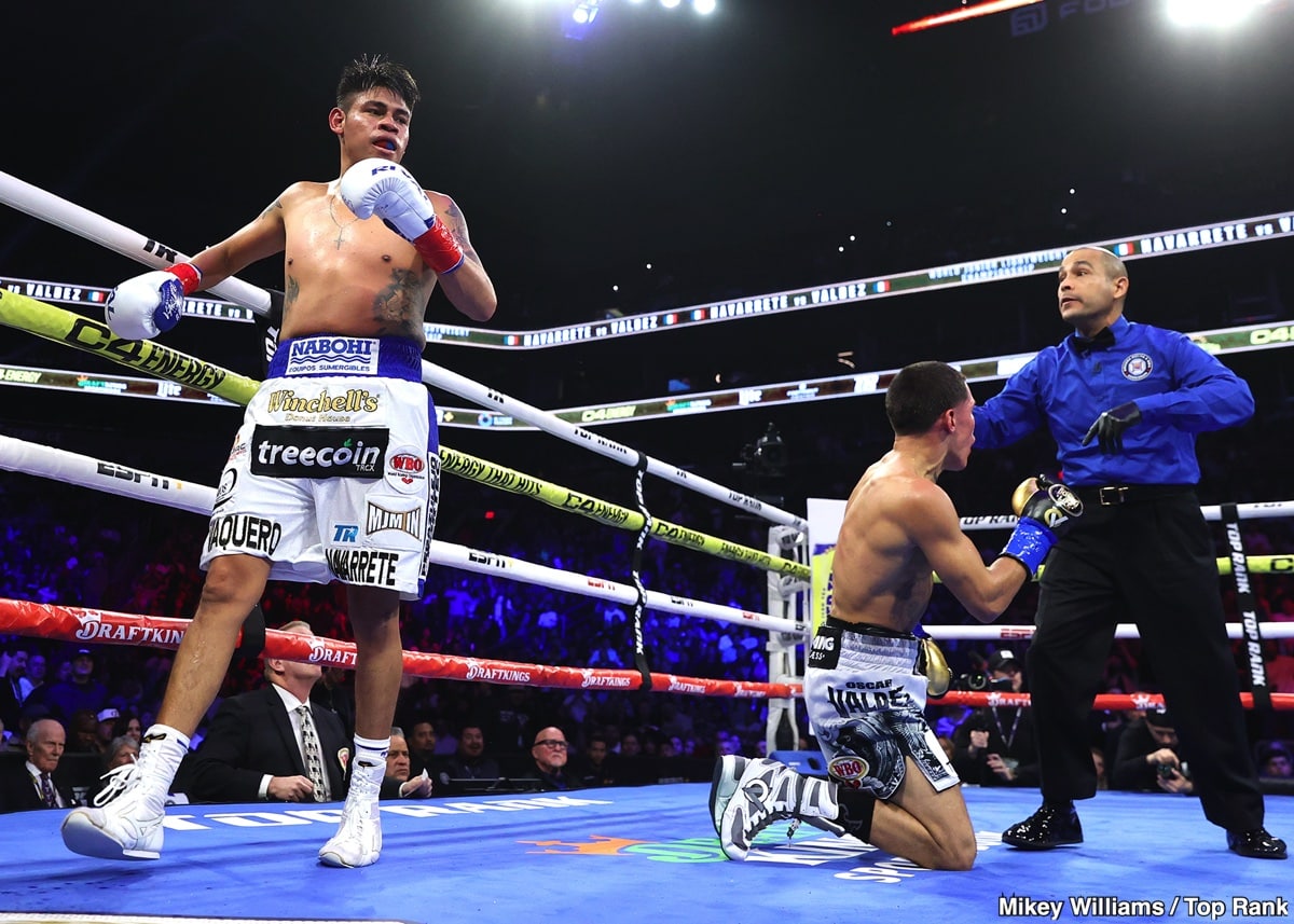 Boxing Results: Emanuel Navarrete KO’s Oscar Valdez & Espinoza Stops Robeisy